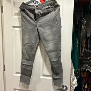 Very lightly worn gray jeans